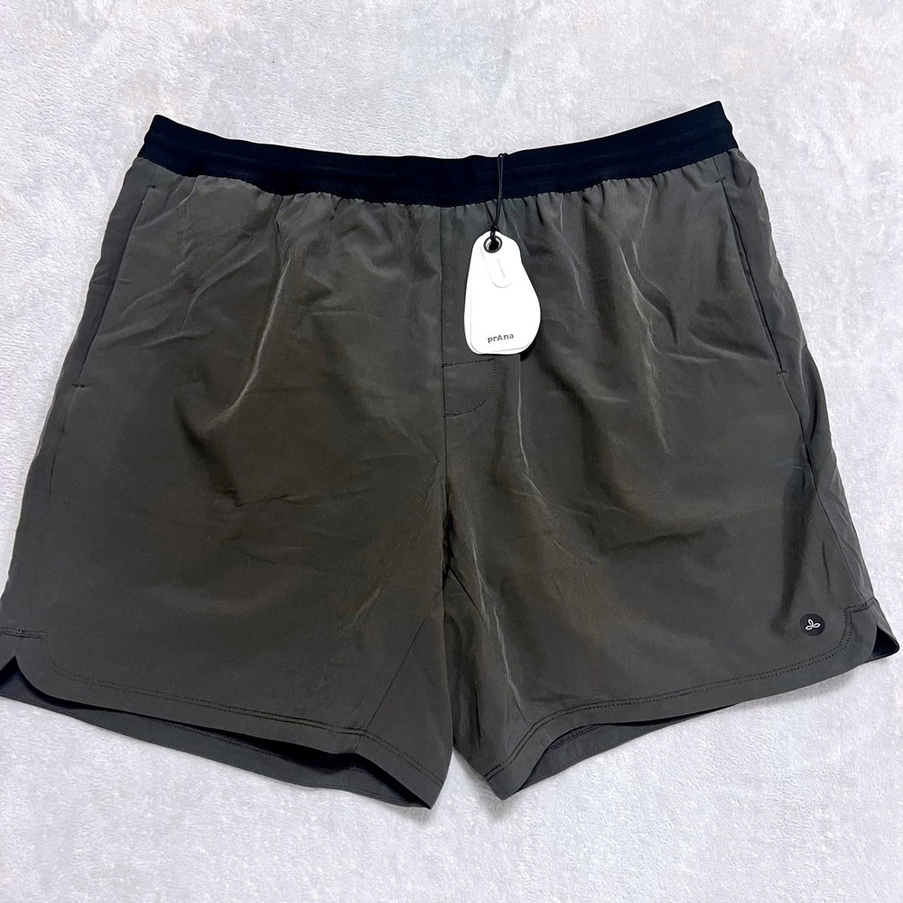 Prana Intrinsic Lined Shorts Mens XL Gray Quick Drying Athleisure Activewear NWT